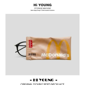 台灣出貨⚡「麥麥眼鏡袋」HiYOUNG原創M記眼鏡包墨鏡保護套便攜太陽鏡收納袋