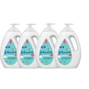 嬌生嬰兒（牛奶純米/溫和/甜夢）沐浴露1000ml-全新配方(4入組)加送嬌生嬰兒洗髮露100MLx2(任選)