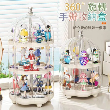 【現貨】公仔旋轉收納盒 公仔旋轉展示盒 旋轉展示盒 泡泡瑪特 盒玩扭蛋 盲盒收納 公仔收納盒 透明收納盒 娃娃展示盒