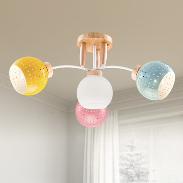 E27木質造型吸頂燈10- 74021、74022