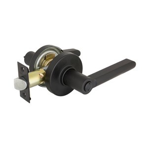 加安牌 現代風水平浴廁鎖 自動解閂消光黑 TLP3X90G