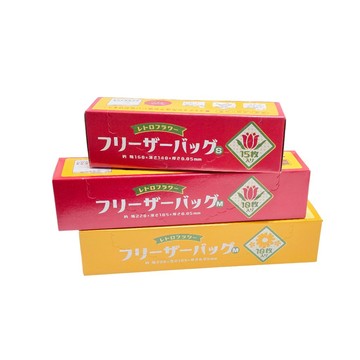 復古花卉 (Retro Flower) 冷凍夾鏈保鮮袋 雙重夾鏈設計 鬱金香 小雛菊 復古花卉 保鮮袋