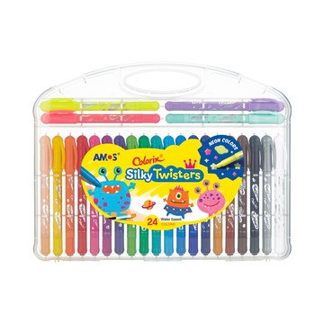 【AMOS 阿摩司】韓國原裝 24色 細款 神奇水蠟筆 /組 CST24