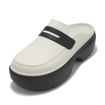Crocs 洞洞鞋 雪屋樂福鞋 Stomp Loafer 男鞋 女鞋 亞麻白 黑 厚底 增高 休閒鞋 卡駱馳 2099371HR