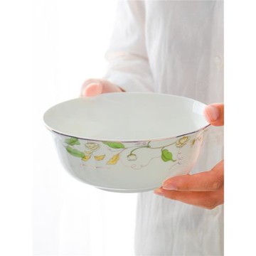 家用骨瓷碗4只裝 大碗湯碗6英寸面碗陶瓷碗米飯碗套裝微波爐餐具