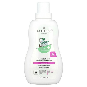 ATTITUDE, 兒童衣物柔順劑，甜蜜搖籃曲，可供 40 次使用，33.8 液量盎司（1 升）