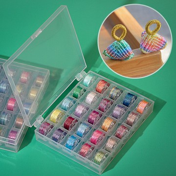 迷你單股3股幻彩線25色整套裝五彩線手工diy編手繩花生小粽子纏花