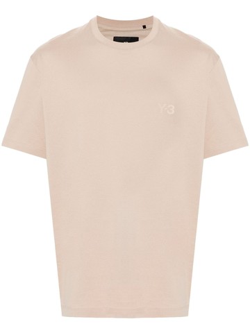 Y-3 - logo-print cotton T-shirt - unisex - Cotton - M - Brown