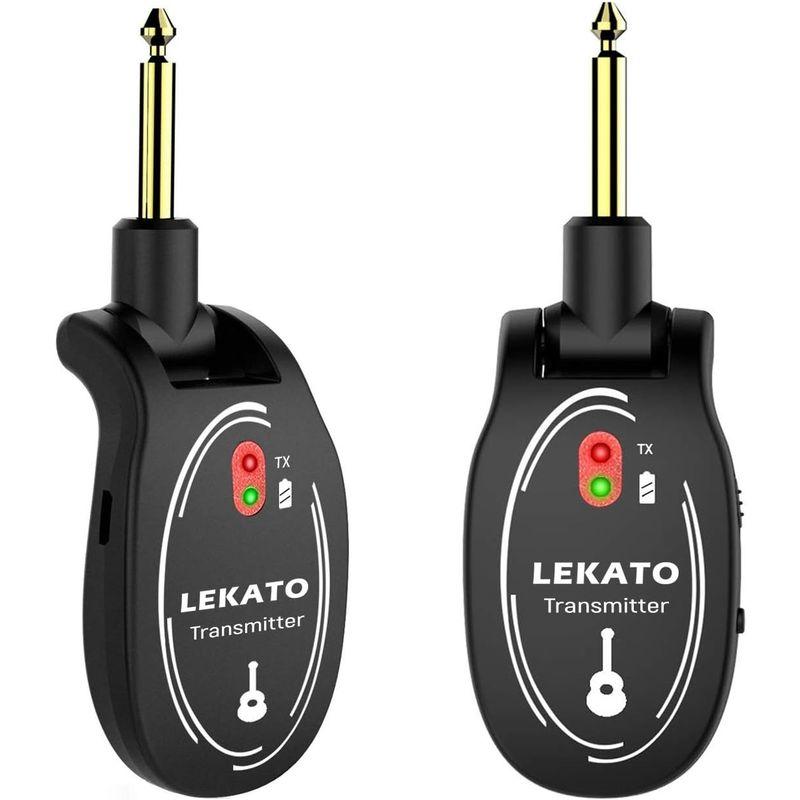 LEKATO ワイヤレス ギター システム オーディオ エレキギター 送信機 受信機 デジタル 内蔵充電式リチウム 2.4GHz