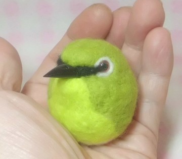 綠繡眼 ☆ 台灣野鳥系列 ★ 磁鐵 / 胸針 (二擇一) 羊毛小鳥 羊毛氈【訂製商品】
