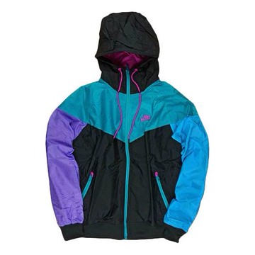 Nike Colorblock Sports windbreaker Breathable Jacket Blue