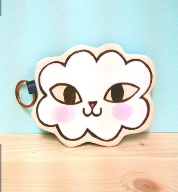 原創自家品牌貓雲手繪手作多用途零錢包/鑰匙包/休悠咭八達通咭名