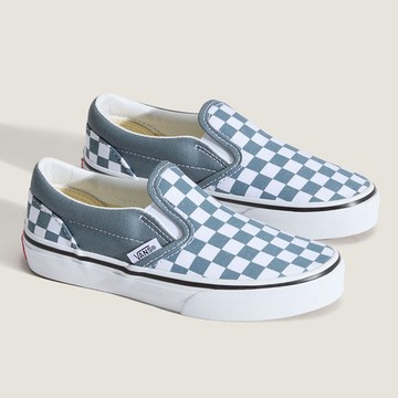 Color Theory Classic Slip-On 中童款灰藍色滑板鞋
