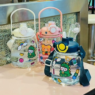 水杯大容量女生便攜網紅吸管大肚杯子2021新款耐高溫兒童水壺夏季