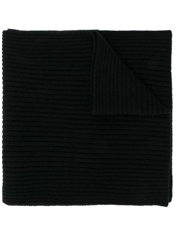 N.Peal - short ribbed scarf - men - Cashmere - One Size - Black