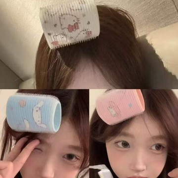 Kitty空氣瀏海捲 可愛蓬鬆夾 kitty八字捲 kitty發筒 蓬髮神器  kitty瀏海髮捲 美樂蒂劉海捲 卷髮