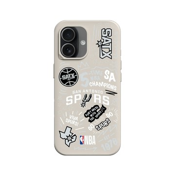 iPhone 17 SolidX 貝殼灰 - NBA - 塗鴉系列-聖安東尼奧馬刺 San Antonio Spurs - Graffiti
