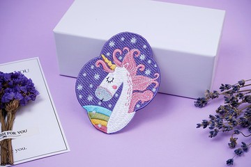 【刺繡布貼】UnicornGreen 獨角獸 (紫)
