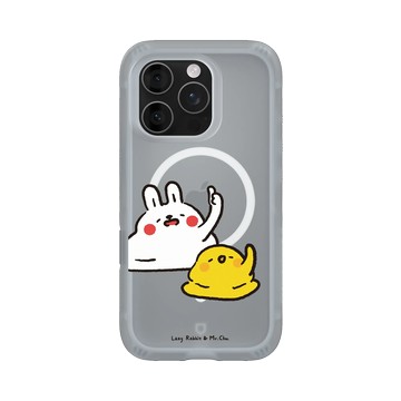 iPhone 16 Pro AirX 流變灰 - 懶散兔與啾先生 Lazy Rabbit and Mr.Chu - 一起爛