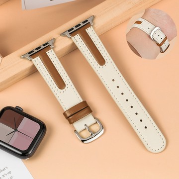 Apple Watch 系列皮革錶帶 10/11 42/46mm 9 8 7 41mm 45mm 42mm Ultra