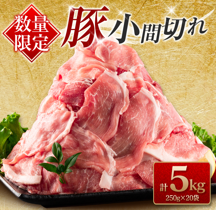 CB65-23 ≪数量限定≫豚小間切れ(計5kg)　肉　豚　豚肉　国産