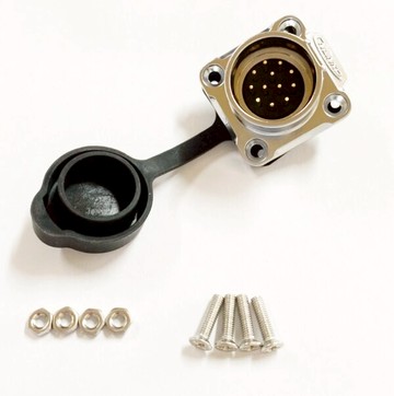 LP-20-C12SX-03-401 12pin 四孔公座 焊接式法蘭公插座 CNLINKO 防水連接器(含稅)【佑齊企業 iCmore】