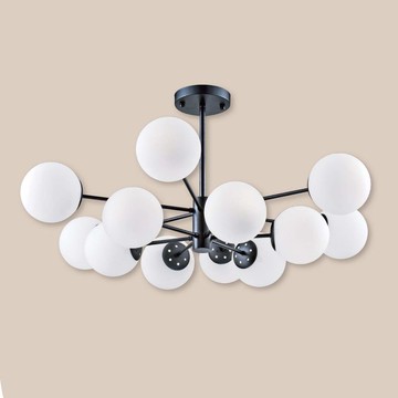 E27玻璃半吸頂12燈 B106-48-93161