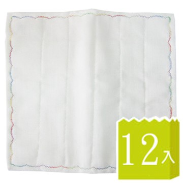 一品川流 8層木質纖維繡花抹布-3030cm12條