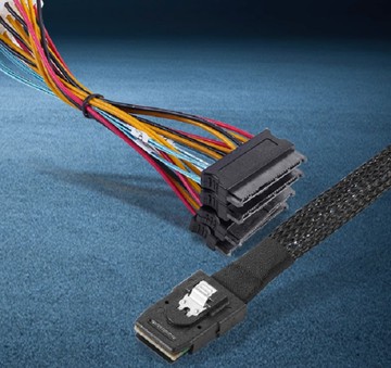 陣列卡mini sas 8087轉4個sff8482sas硬碟大4pinsata供電頭連接線