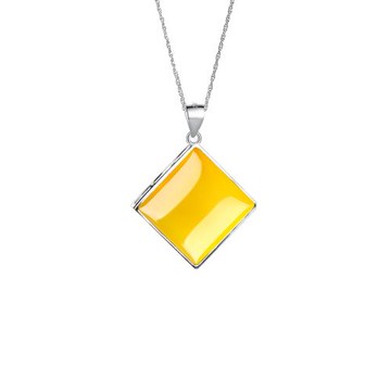 S925純銀吊墜空托方形鑲嵌和田玉石銀托16*16 17*17  19*19