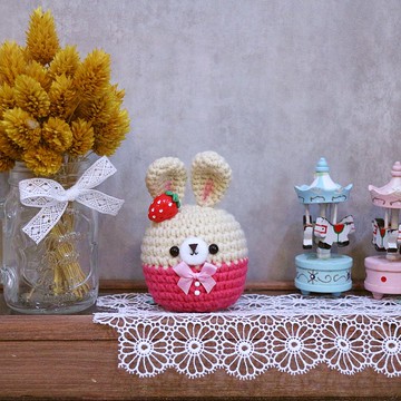 胖兔兔－草莓版。鑰匙圈。交換禮物