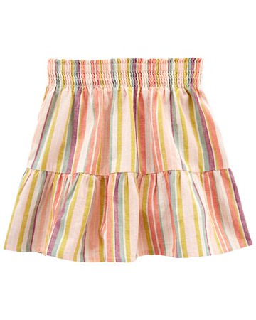 Kid Striped Linen Skort