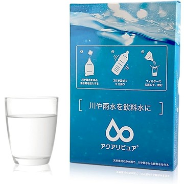 日本 Aqua Repure 淨水劑組 日本防災專用 10年保存 儲備水 緊急 防災 露營 簡易淨水 家庭避難必備 日本正規品代購