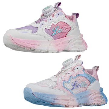 Lotto 慢跑鞋 中童鞋 旋鈕 奶茶粉/白粉藍【運動世界】LT5AKR0251/LT5AKR0253