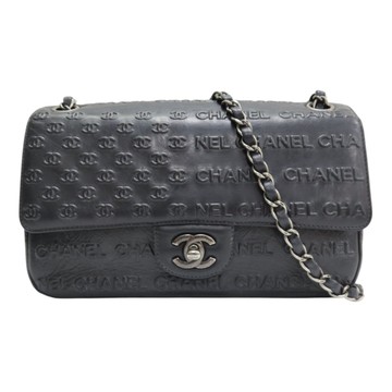 【二手名牌BRAND OFF】CHANEL 香奈兒 黑色 羊皮 肩背包 無卡