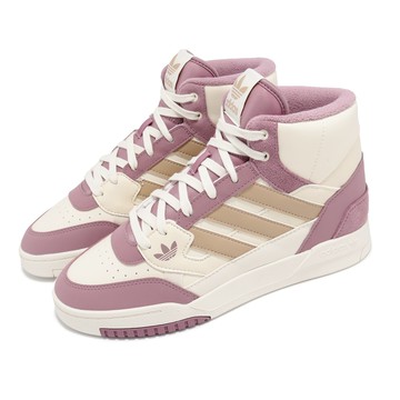 [ACS] adidas 休閒鞋 Drop Step SE W 女鞋 米白 紫 皮革 高筒 經典 復古 運動鞋 三葉草 愛迪達 IF2697