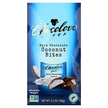 Chocolove, 黑巧克力陷料，椰子，54% 可可，3.5 盎司（100 克）