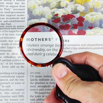 (超值3入組) 3.8x/11.2D/40mm 台灣製塑膠皮套攜帶型放大鏡 A070