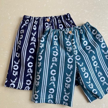 兒童浴衣短褲 Chusen Kamawanu 綠色 100-130 定制