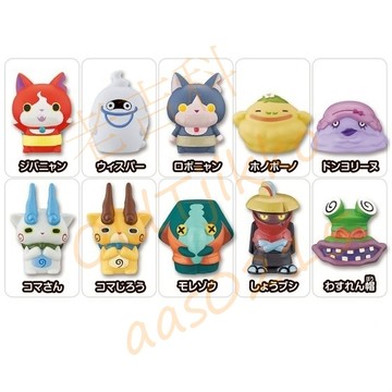 老吉科🌲 日本 萬代 BANDAI 妖怪手錶 正版中古 絕版 指偶 妖怪大集合 吉胖喵 紅丸 景太 文花