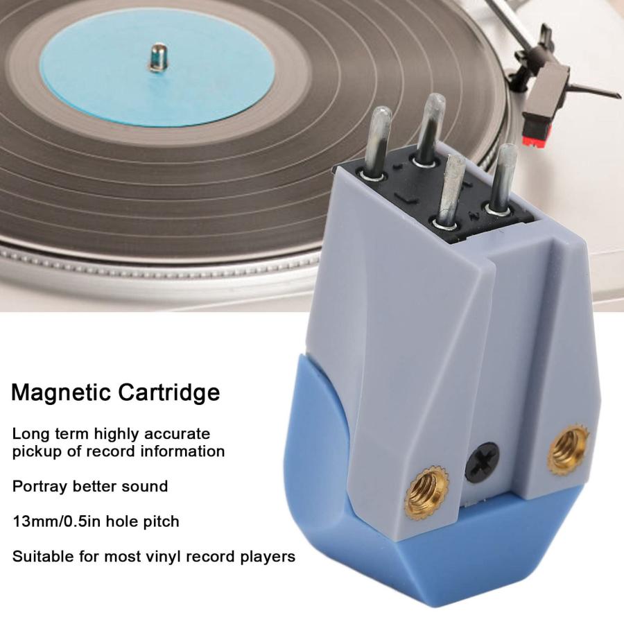 Cartridge Stylus Lp Cartridge Abs Magnetic Cartridge Replacement Accurate Phonograph Cartridge Stylus with Lp Needle for Record Player