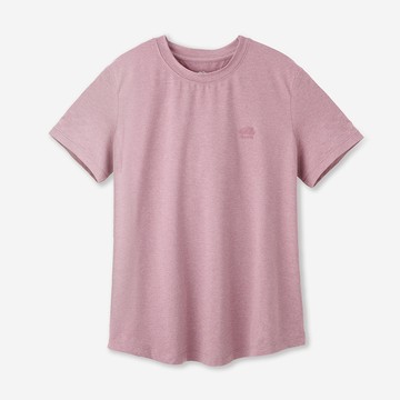 Roots女裝- RENEW KNIT CLASSIC 短袖上衣 (暗梅紫混色)
