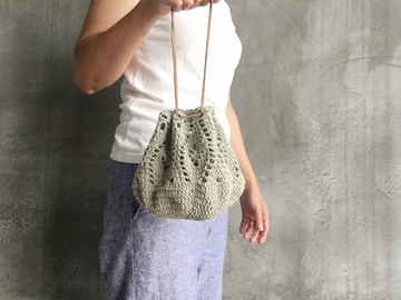 散步錦囊  兩用束口袋 石灰綠款