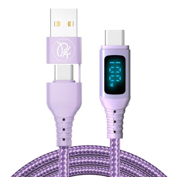 PD充電線傳輸線 ca-2947 1.8m 紫色 快速充電  1條