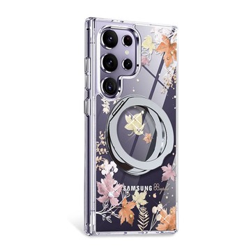 apbs SamsungS25/S24/A56/Flip7軍規360旋轉磁吸立架鑽殼-四季-秋