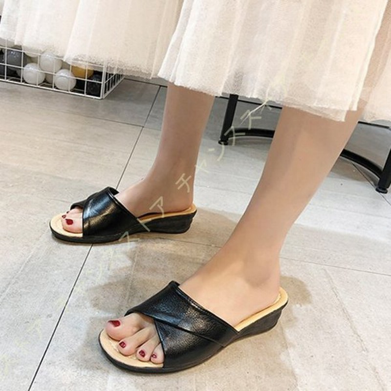 サンダル ミュール クロスベルト おしゃれ 厚底ミュール ウェッジソール 軽量 歩きやすい 大きいサイズ サボサンダル 幅広 オフィスサンダル 婦人靴 仕事用 通販 Lineポイント最大0 5 Get Lineショッピング