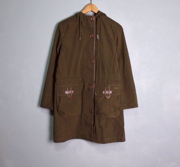 FOAK古著 McGREGOR棕綠防風連帽外套