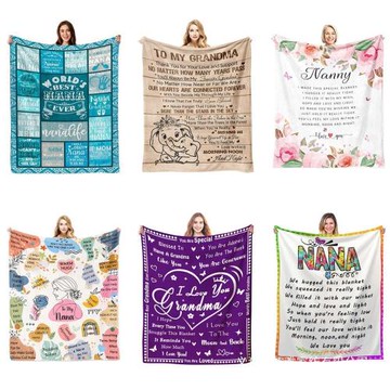 送給奶奶的禮物毛毯信封新款法蘭絨毛毯空調毯亞馬遜午睡蓋毯法蘭