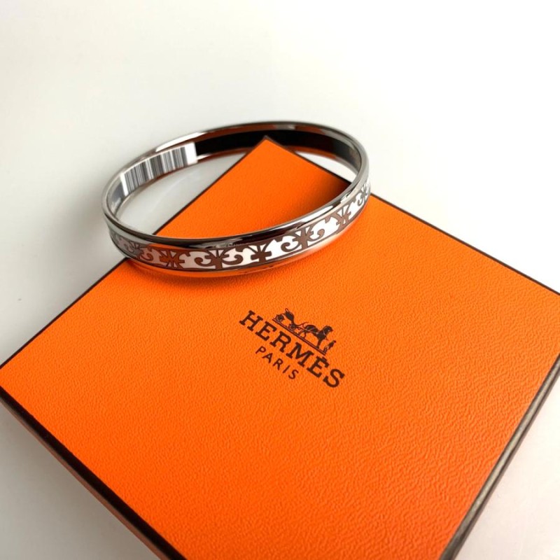 エルメス HERMES ブレスレット バングル シルバー エナメル 通販 LINE