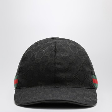 Black baseball cap with GG motif
